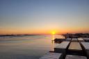 A peaceful sunset waiting for the departure from Hook of Holland