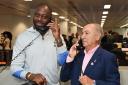 Ledley King and Ossie Ardiles turn traders for a day at Canary Wharf