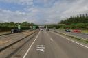 The A14 near Newmarket was closed during the incident