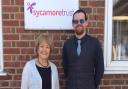 Alex Rowley with Barking MP and Sycamore Trust UK patron Dame Margaret Hodge, who has known his family for many years