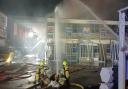 About 100 London Fire Brigade firefighters tackled a blaze in a warehouse in Freshwater Road, Dagenham