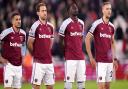 West Ham United's Kurt Zouma lines up ahead of the Premier League match against Watford at London Stadium