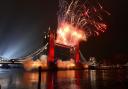 Fireworks on Tower Bridge, New Year's Eve 2020. The capital's usual New Year's Eve fireworks event has been cancelled again due to the coronavirus pandemic.