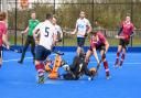 Wapping men in action against Spencer (Pic: Wapping HC)