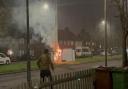 Half the phone mast in Becontree Avenue was damaged in the blaze.