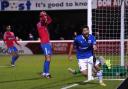 Gillingham's Scott Kashket celebrates his injury-time equaliser against Dagenham & Redbridge in the FA Cup