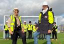 Cllr Ashraf ready to kick off at new sports centre with Teddy Sheringham