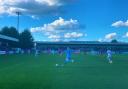 The view from the away section at Meadow Park as Dagenham & Redbridge take on Boreham Wood