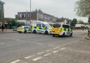 Police at Whalebone Lane South, Dagenham