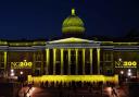 As part of its bicentenary celebrations The National Gallery was illuminated with a lightshow on May 10