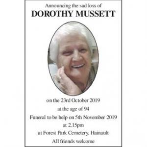 DOROTHY MUSSETT