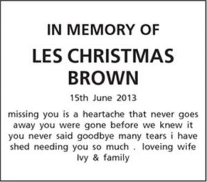 LES CHRISTMAS BROWN