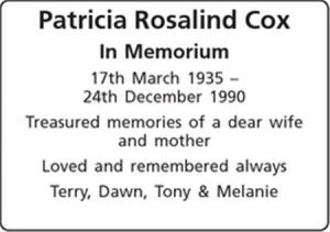 Patricia Rosalind Cox