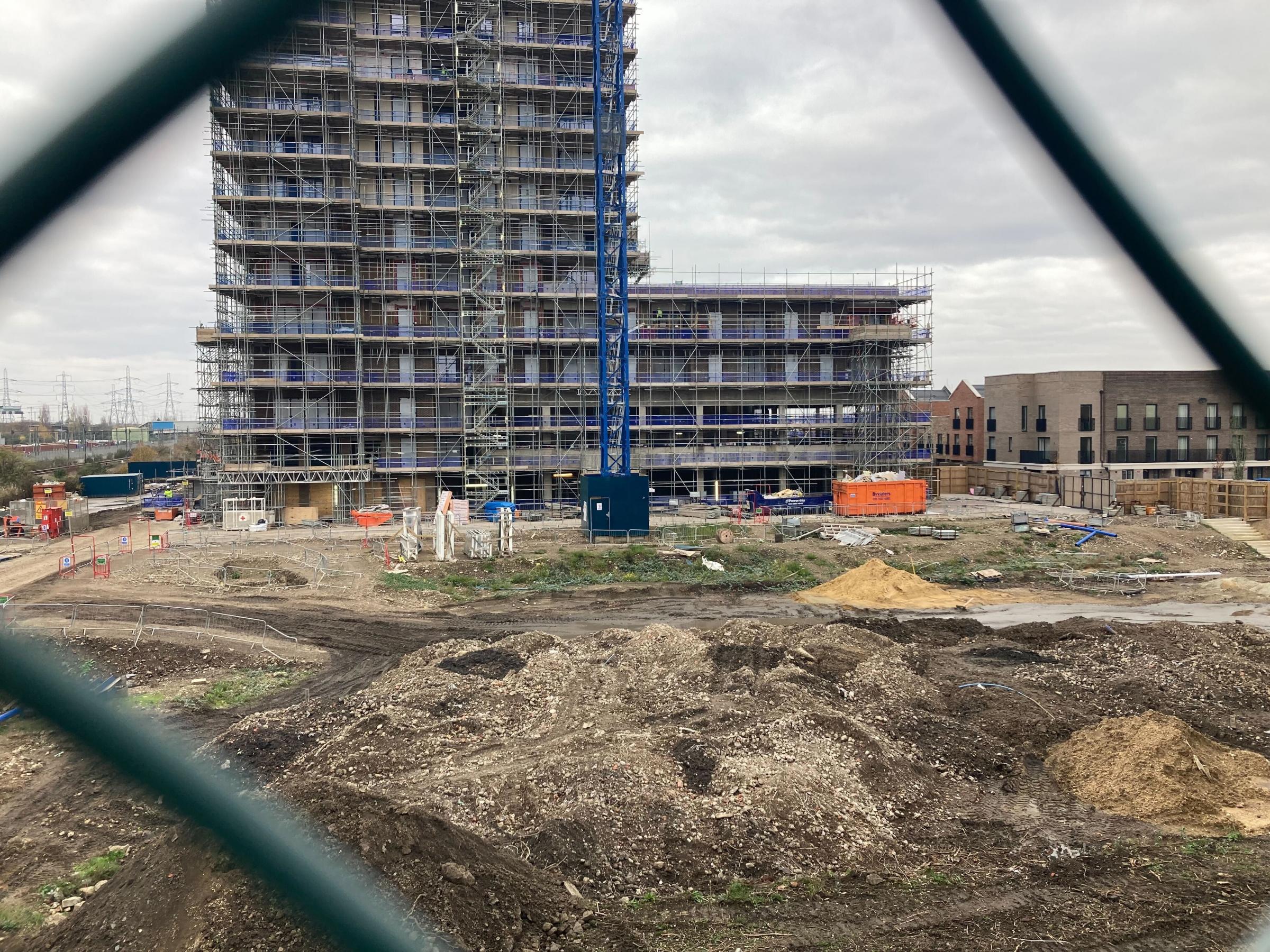 The former site of Dagenham\s Ford Factory is unrecognisable as builders move in Credit: Ruby Gregory 