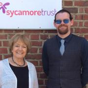 Alex Rowley with Barking MP and Sycamore Trust UK patron Dame Margaret Hodge, who has known his family for many years