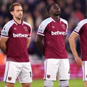 West Ham United's Kurt Zouma lines up ahead of the Premier League match against Watford at London Stadium