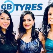 Misha (centre) at the awards with her two best friends and fellow radiographers (left to right) Rakhee Nakrani and Drusha Wallis.