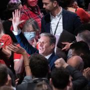 Labour leader Sir Keir Starmer after delivering his keynote speech to the Labour Party conference