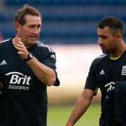 Graham Gooch with Ravi Bopara during his time as England batting coach (pic: Gareth Copley/PA)