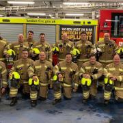 Firefighters and officers from Barking Blue Watch have smashed their fundraising target. Picture: LFB