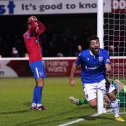 Gillingham's Scott Kashket celebrates his injury-time equaliser against Dagenham & Redbridge in the FA Cup