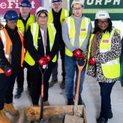 Topping out at Newcombe House next to Padnall Lake