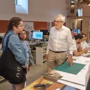 The students meeting Lisbon architect Luis Rebelo de Andrade