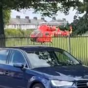 London's Air Ambulance was dispatched to a shooting in Porters Avenue