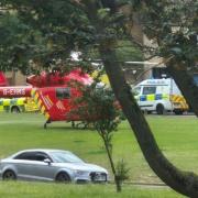 Emergency services swarmed the park and surrounding area