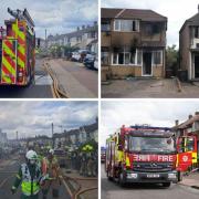 Around 100 firefighters attended the blaze