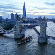 A rare sight was captured in London as Steamer Waverley was spotted sailing under Tower Bridge.