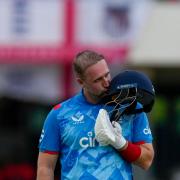 Liam Livingstone led from the front in England’s victory over the West Indies (Ricardo Mazalan/AP)