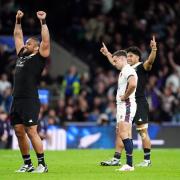 England’s George Ford (right) reacts to missing a drop goal attempt (David Davies/PA)