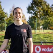 Emily Scarratt is providing mentorship as part of her podcast, The Good, The Scaz and The Rugby, & Vodafone’s EmpowHER talent programme (Vodafone handout/PA)