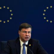 European executive vice president Valdis Dombrovskis (Andy Wong/AP)