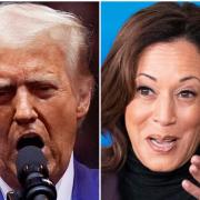 Donald Trump, left, and Kamala Harris are competing to be the next US president (AP)