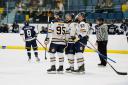 Sean Barry celebrates netting for Raiders against Peterborough Image: Charlotte Smallwood