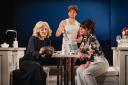 Dorothea Myer-Bennett and Caroline Catz in What We Talk Abut When We Talk About Anne Frank at Marylebone Theatre