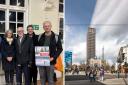 Jeremy Corbyn and Kate Calvert (far left) are among opponents to a plan to build a student tower in Archway