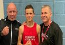 Harry Carter with coaches Sean O’Sullivan and Dennis Adams