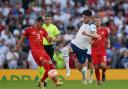 Declan Rice in action for England against North Macedonia. Picture: TIM GOODE/PA