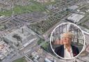 MP Margaret Mullane (inset) met with the London deputy mayor for transport to check on Beam Park station's progress (main pic shows CGI of development)