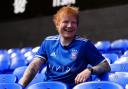 Ipswich Town fan and minority stakeholder Ed Sheeran during the Premier League match at Portman Road, Ipswich. Picture date: Saturday August 17, 2024.