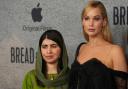 Malala Yousafzai and Jennifer Lawrence at the LA premiere of Bread & Roses (Chris Pizzello/AP)