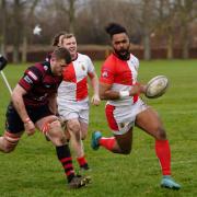 Jermaine Darkwa attacks for Dagenham against Campion