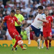 Declan Rice in action for England against North Macedonia. Picture: TIM GOODE/PA