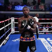 Dagenham's Joel Kodua celebrates his latest win. Image: Queensberry Promotions.