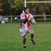 Dagenham's Dan Libby attacks. Image: Chrissie Neale