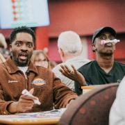 Guvna B and his friend and fellow rapper Barney Artist went for a bingo night in Dagenham