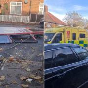 Footage shows the damage after a bus crash in Dagenham